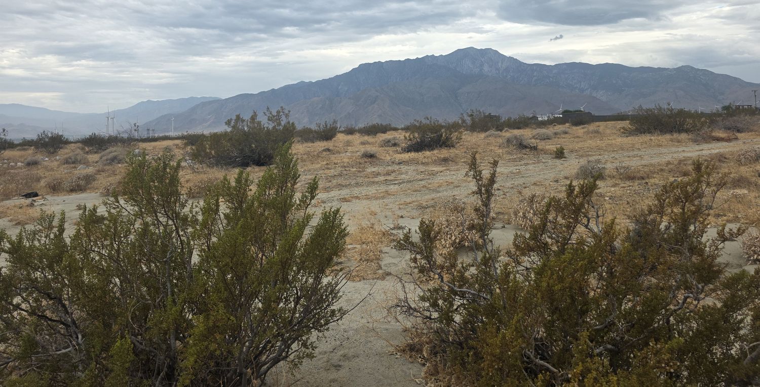 A desert parcel with mountains in the distance